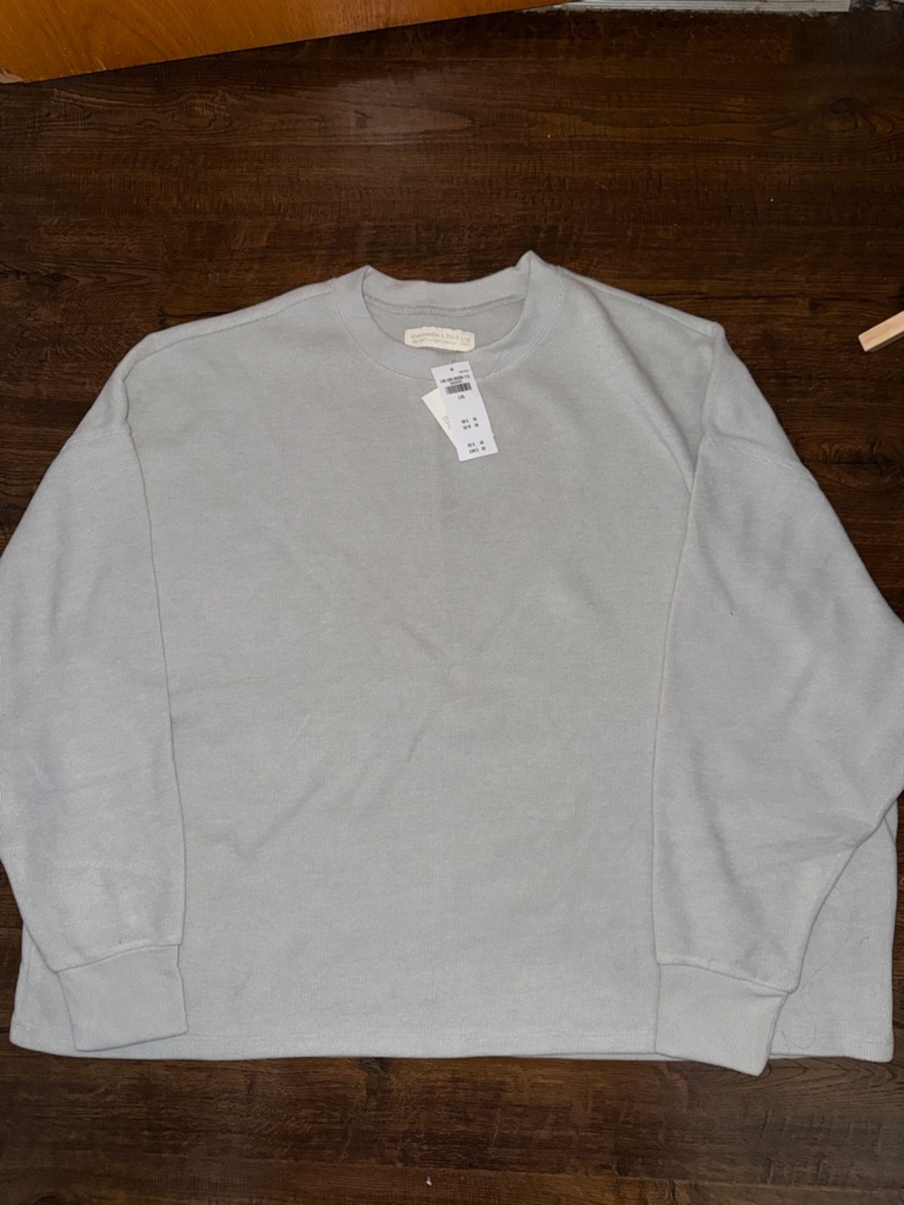 Abercrombie long sleeve oversized lounge waffle tee